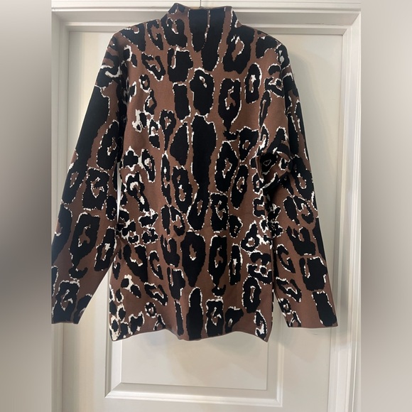 Jacquard knit mock turtle neck sweater - Picture 8 of 9